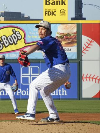 前田健太　制球乱れて首傾げる　３Ａ初登板は変化球主体で２回４失点　最速１４４キロ　タイガース戦力外後にカブスとマイナー契約