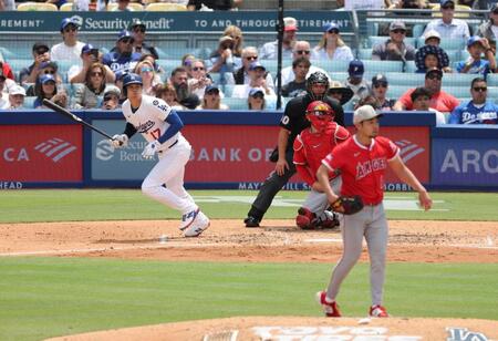 大谷翔平　先輩・雄星撃ち　８試合ぶり３安打もド軍１５年ぶりエンゼルスに同一カード３連敗