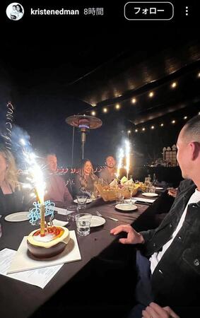 エドマンの妻、クリステンさんのインスタグラム（＠ｋｒｉｓ　ｔｅｎｅｄｍａｎ）から