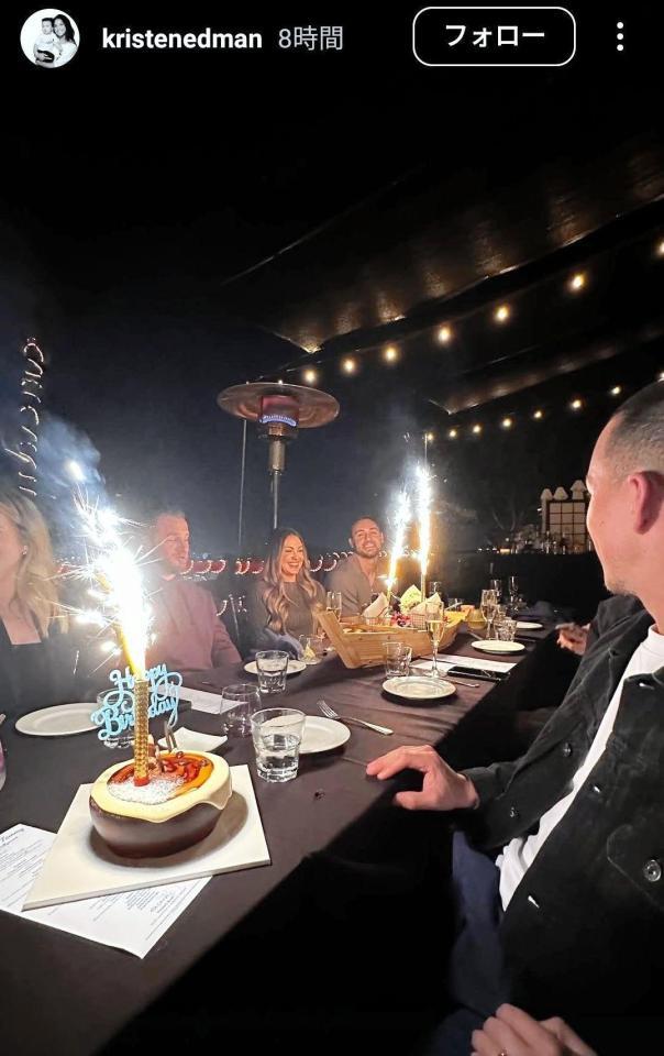 エドマンの妻、クリステンさんのインスタグラム（＠ｋｒｉｓ　ｔｅｎｅｄｍａｎ）から