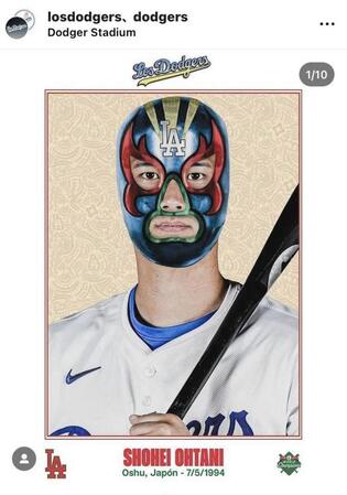 ドジャースの公式インスタグラム（＠ｄｏｄｇｅｒｓ）から