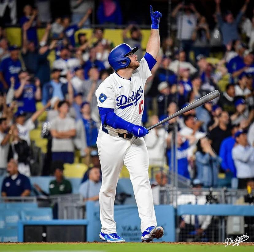 　サヨナラ犠飛を放ったマンシー（ロサンゼルス・ドジャース提供）