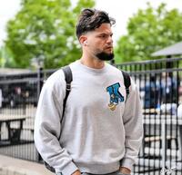 　　球場入りしたパヘズ（ロサンゼルス・ドジャース提供）