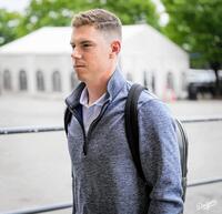 　球場入りしたスミス（ロサンゼルス・ドジャース提供）