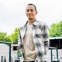 　　球場入りしたエドマン（ロサンゼルス・ドジャース提供）