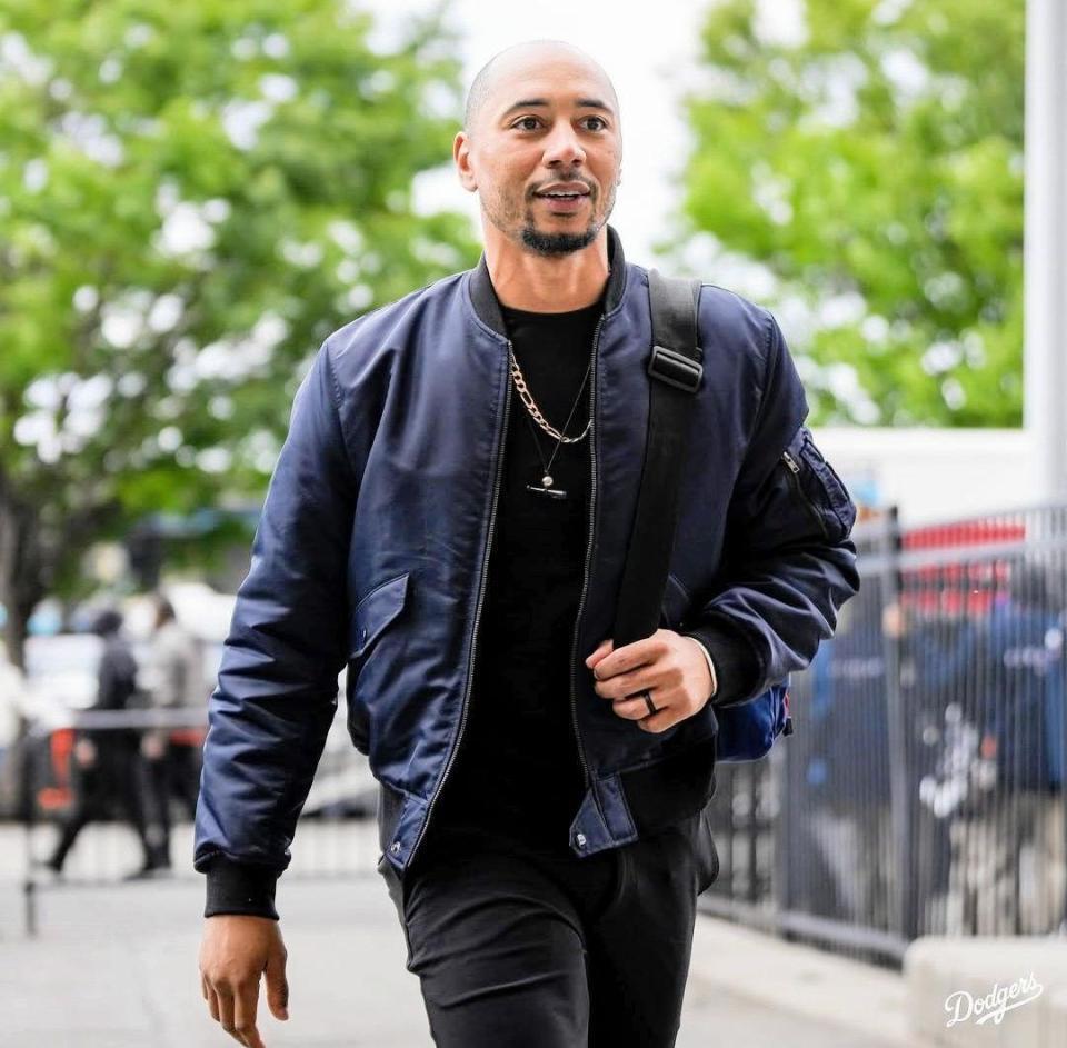 　　球場入りしたベッツ（ロサンゼルス・ドジャース提供）