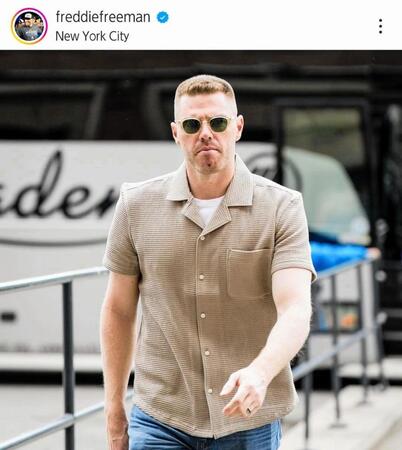 　フリーマンのインスタグラム（ｆｒｅｄｄｉｅｆｒｅｅｍａｎ）より 