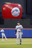 　メッツ戦を前に準備するドジャース・大谷（共同）