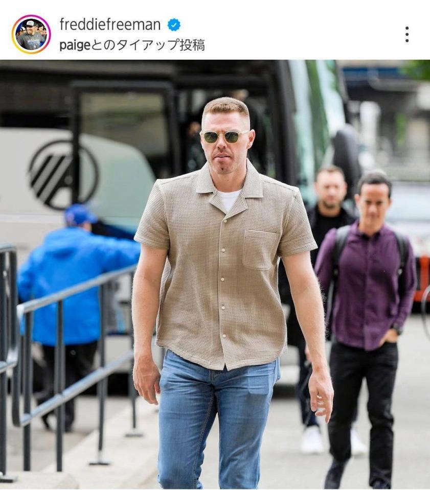 　フリーマンのインスタグラム（ｆｒｅｄｄｉｅｆｒｅｅｍａｎ）より 