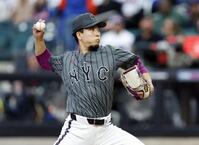 　ドジャース戦に先発したメッツ・千賀（共同）