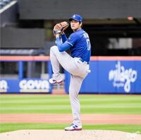 　実戦形式の投球練習に臨んだ大谷翔平（ロサンゼルス・ドジャース提供）