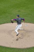 　ドジャース戦に先発したメッツ・千賀（共同）