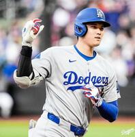 　千賀からホームランを放った大谷翔平（ロサンゼルス・ドジャース提供）