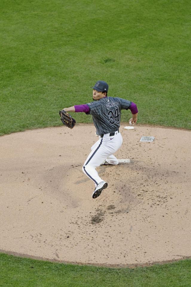 　ドジャース戦に先発したメッツ・千賀（共同）