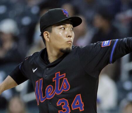 【動画】メッツ・千賀滉大がマウンドに忘れ物　右腕を見守るソトが優しい雰囲気