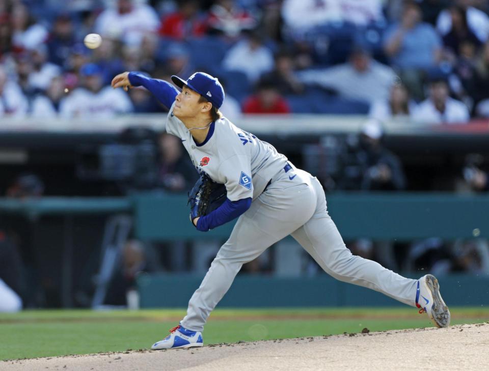 　ガーディアンズ戦に先発した山本（共同）