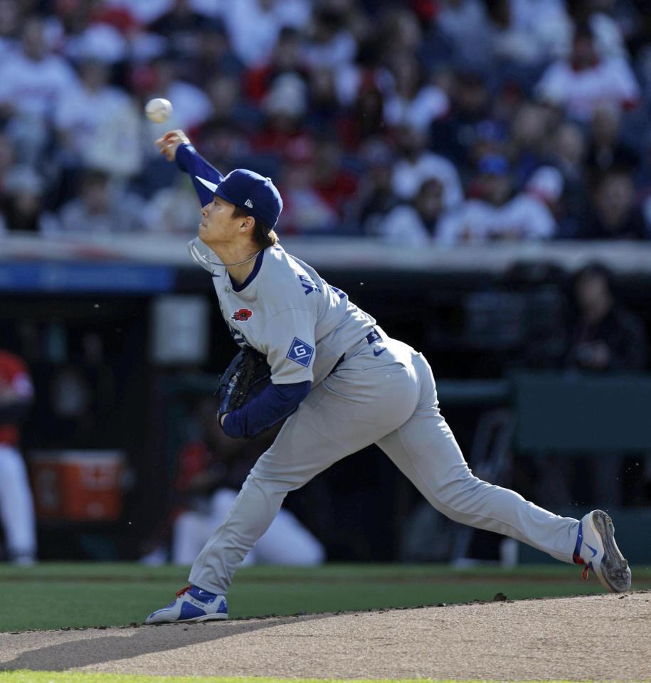 　ガーディアンズ戦に先発した山本（共同）