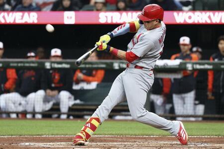 　２回、２ランを放つヌートバー（イマジンイメージズ・ロイター＝共同）