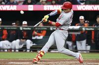 　２回、２ランを放つヌートバー（イマジンイメージズ・ロイター＝共同）