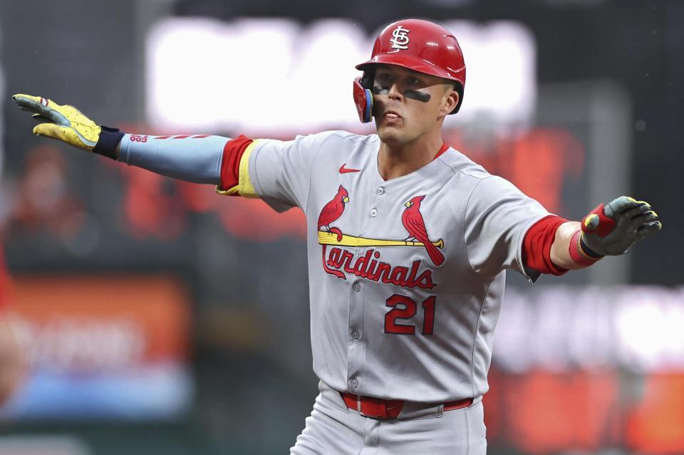 　２回、２ランを放ったヌートバー（ゲッティ＝共同）