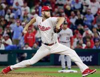 　昨季１６勝を挙げたフィリーズのウィーラー（共同）