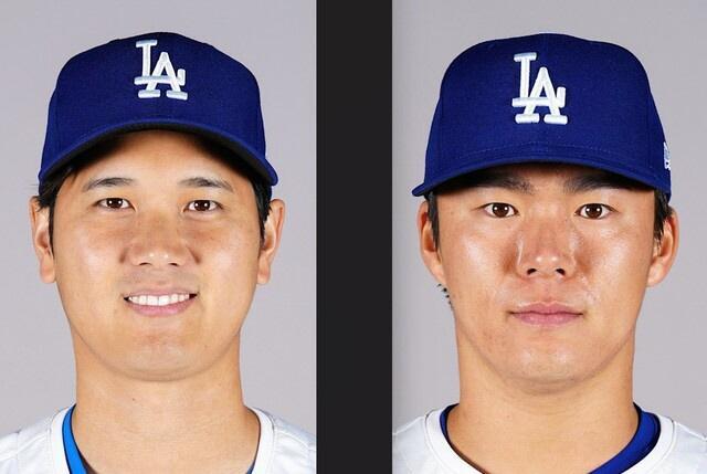 大谷翔平（左）と山本由伸