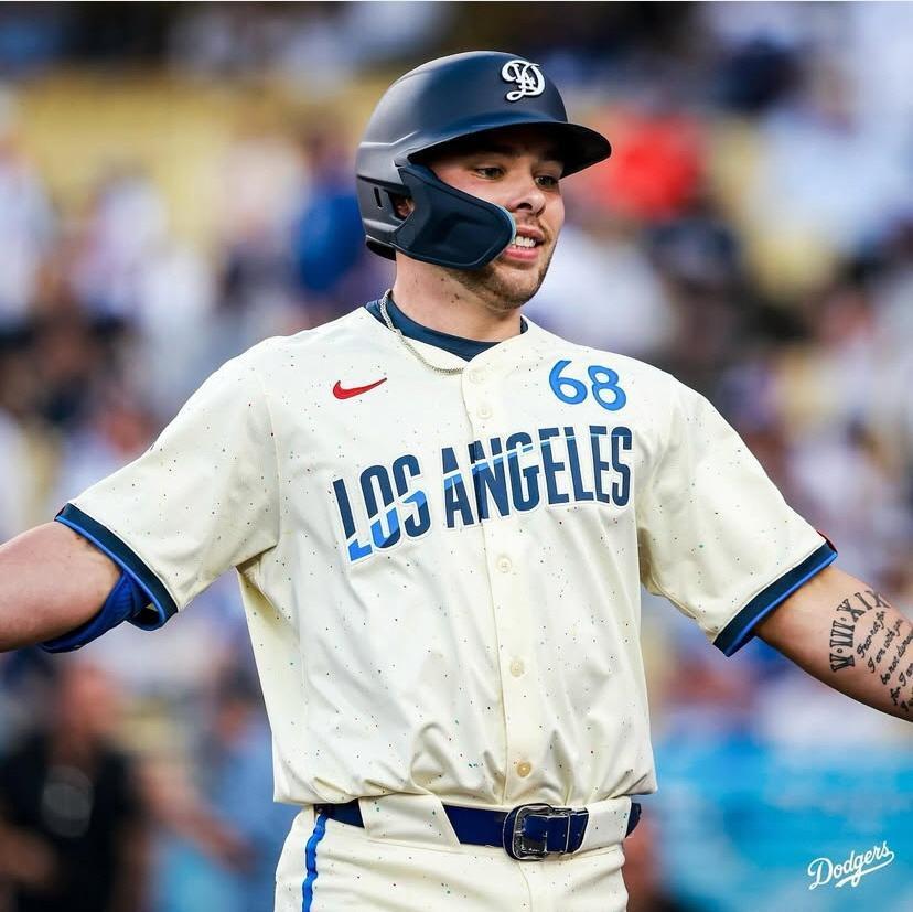 　メジャー初本塁打を放ったラッシング＝５月３１日（ロサンゼルス・ドジャース提供）