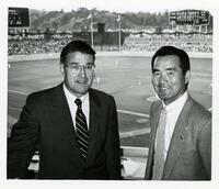 　ドジャース元オーナーのピーターオマリー氏（左）と長嶋茂雄さん