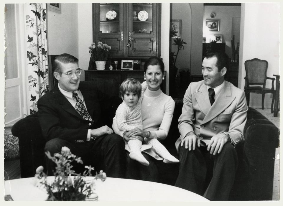 　ドジャース元オーナーのピーターオマリー氏（左）と長嶋茂雄さん（右）