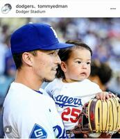 ドジャースの公式インスタグラム＠ｄｏｄｇｅｒｓより 