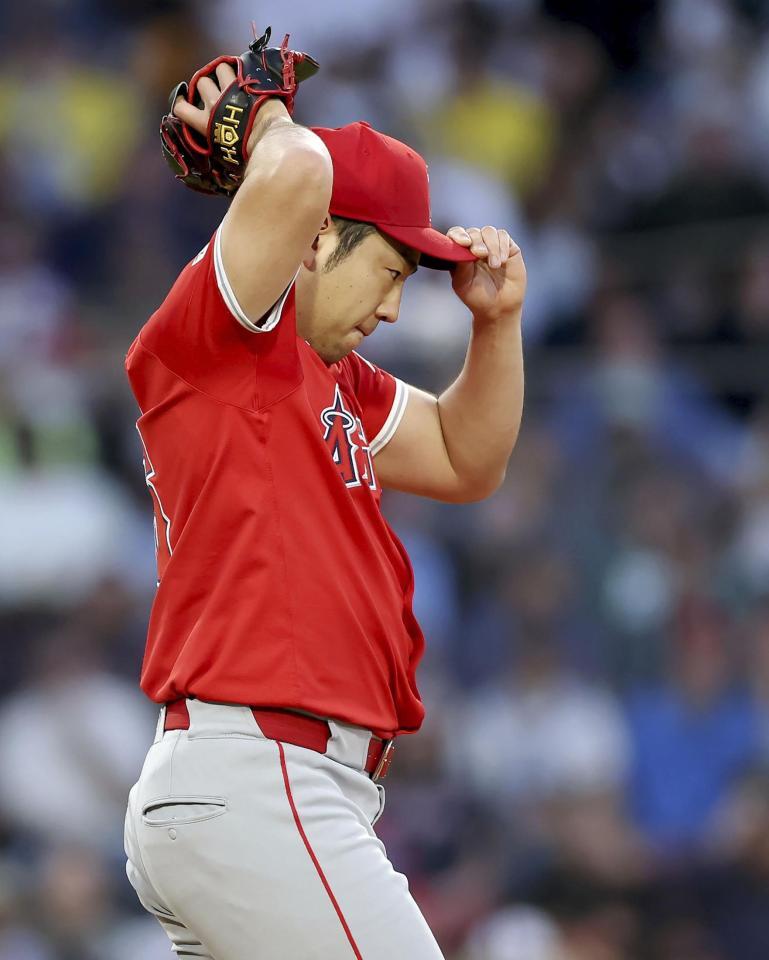 　先発した菊池。５回０／３を３失点で勝敗は付かなかった（ゲッティ＝共同）