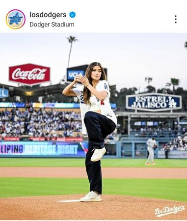 　ドジャースの公式インスタグラム（＠ｌｏｓｄｏｄｇｅｒｓ）から