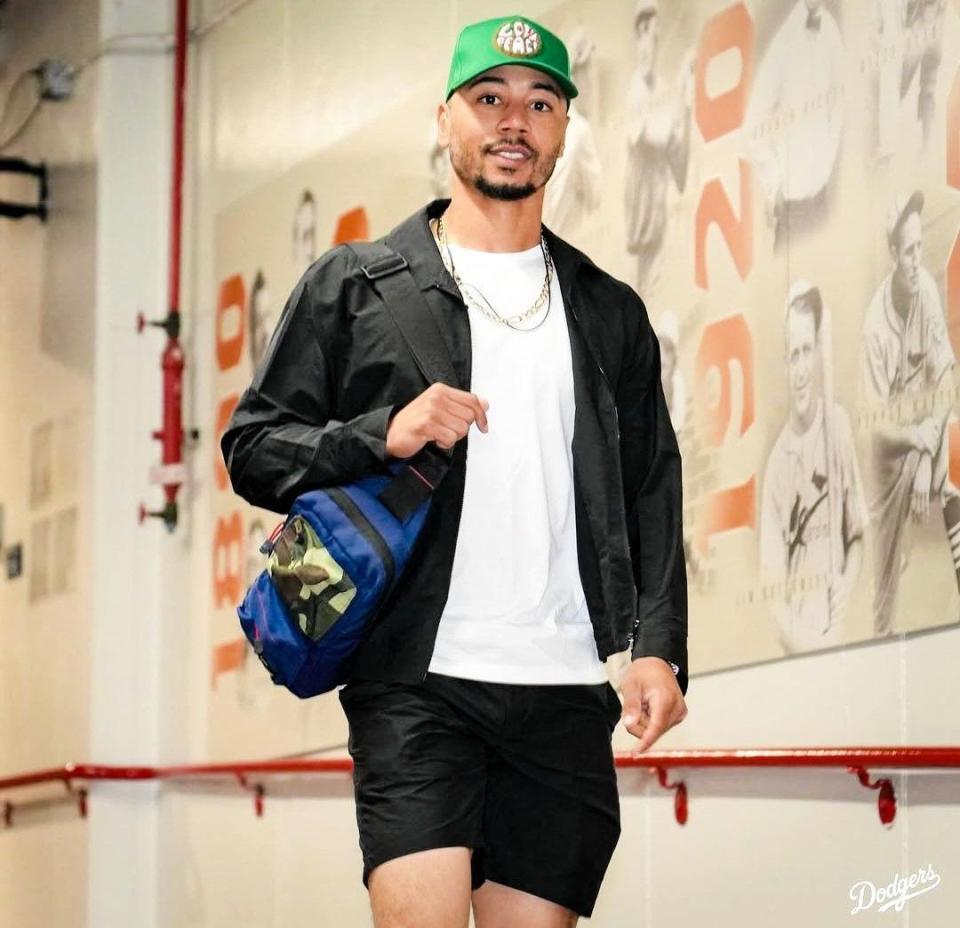 　球場入りしたベッツ（ロサンゼルス・ドジャース提供）