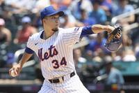 　ナショナルズ戦に先発し、５回２／３を１安打無失点で７勝目を挙げたメッツ・千賀（ＡＰ＝共同）