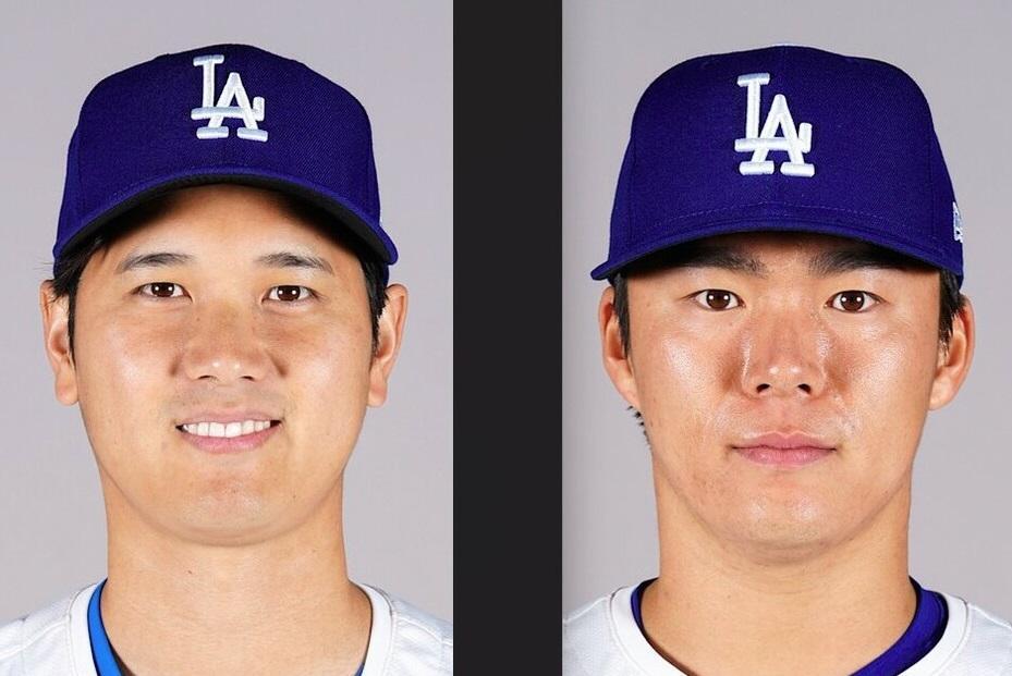 　大谷翔平（左）と山本由伸