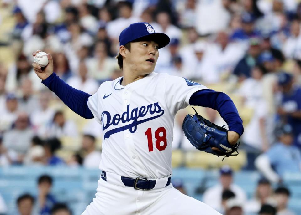 　ジャイアンツ戦に先発した山本（共同）