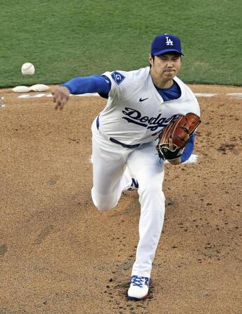 　パドレス戦に先発したドジャース・大谷（共同）