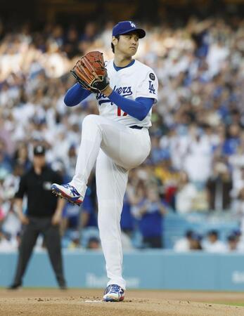 　パドレス戦に先発したドジャース・大谷（共同）