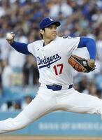 　２季ぶりに投打「二刀流」が復活した米大リーグ、ドジャースの大谷翔平（提供・共同通信社）