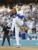 　パドレス戦に先発したドジャース・大谷（共同）