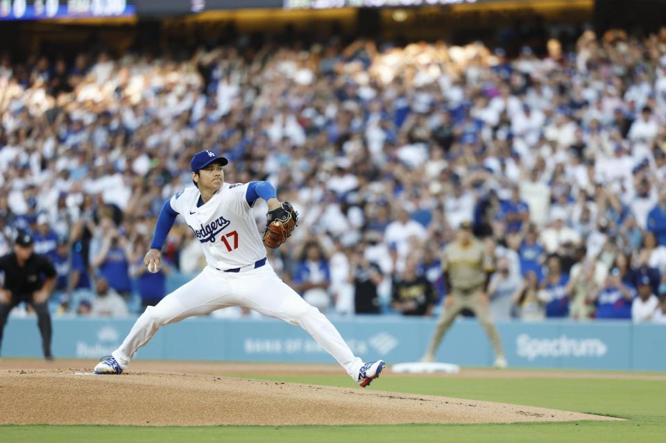 　２季ぶりに投打「二刀流」が復活した米大リーグ、ドジャースの大谷翔平（共同）