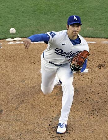 　パドレス戦に先発したドジャース・大谷（提供・共同通信社）
