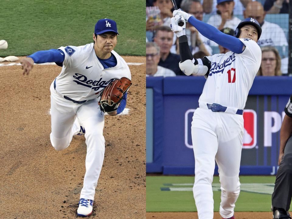 　２季ぶりに投打「二刀流」が復活した米大リーグ、ドジャースの大谷翔平（提供・共同通信社）