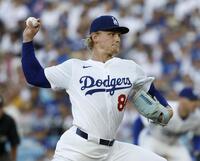 　パドレス戦に先発したドジャースのシーハン（提供・共同通信社）