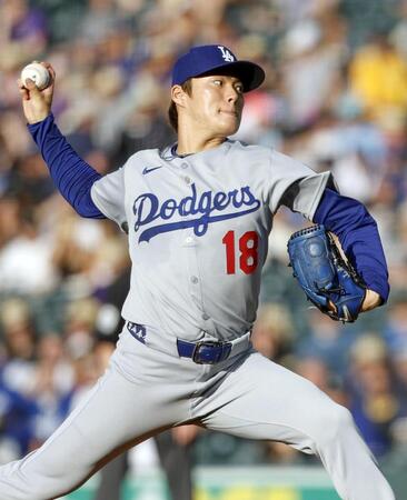 　ロッキーズ戦に先発した山本（共同）