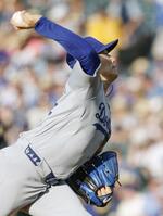 　ロッキーズ戦に先発した山本（共同）