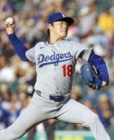 　ロッキーズ戦に先発した山本（共同）