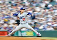 　ロッキーズ戦に先発したドジャース・山本（共同）