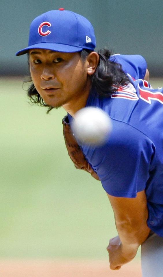 　先発し、５回無失点で４勝目を挙げた今永（共同）