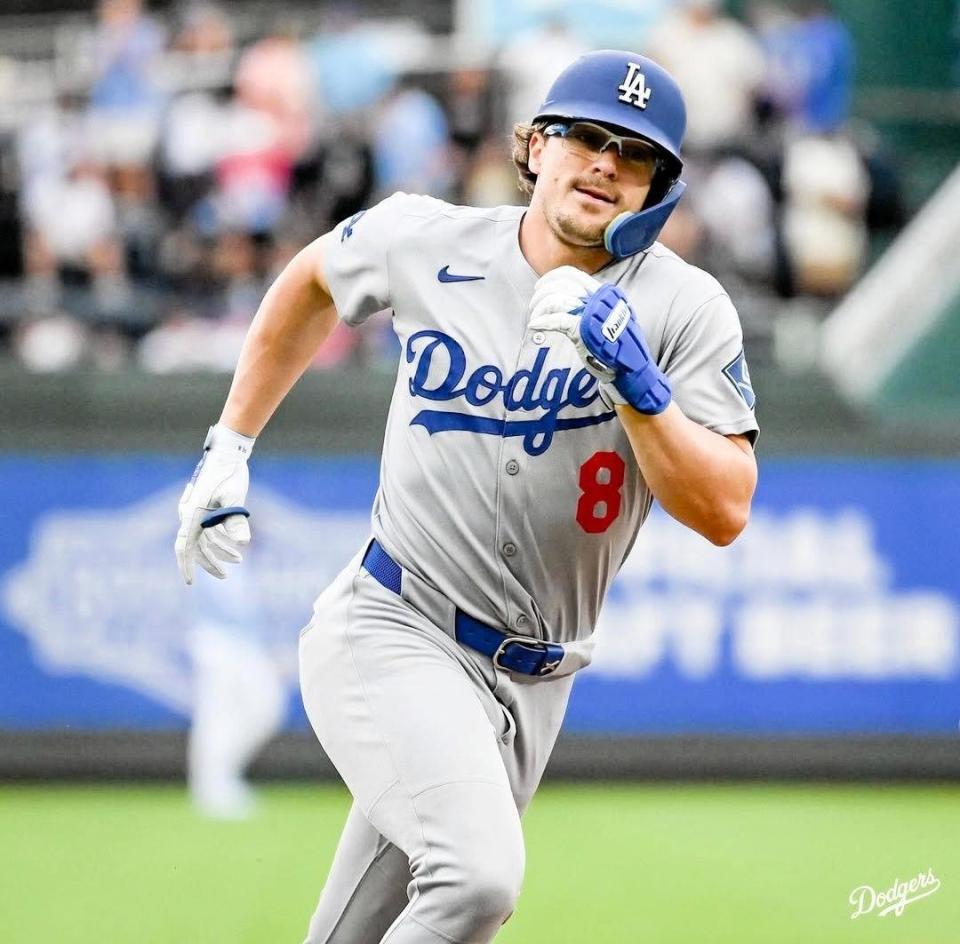 　２回、８号２ランを放ったキケ・ヘルナンデス（ロサンゼルス・ドジャース提供）